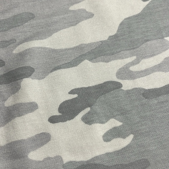 HILARY RADLEY Grey/WHT Camo Crew Side Slit SLVless Beachy Minimal Midi Dress XL - Picture 9 of 16